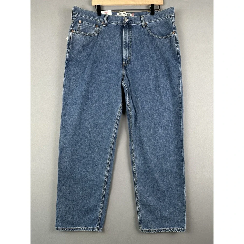 Levis 550 Jeans Men 38x30 Blue Relaxed Fit Tapered Leg Denim Classic Medium Wash